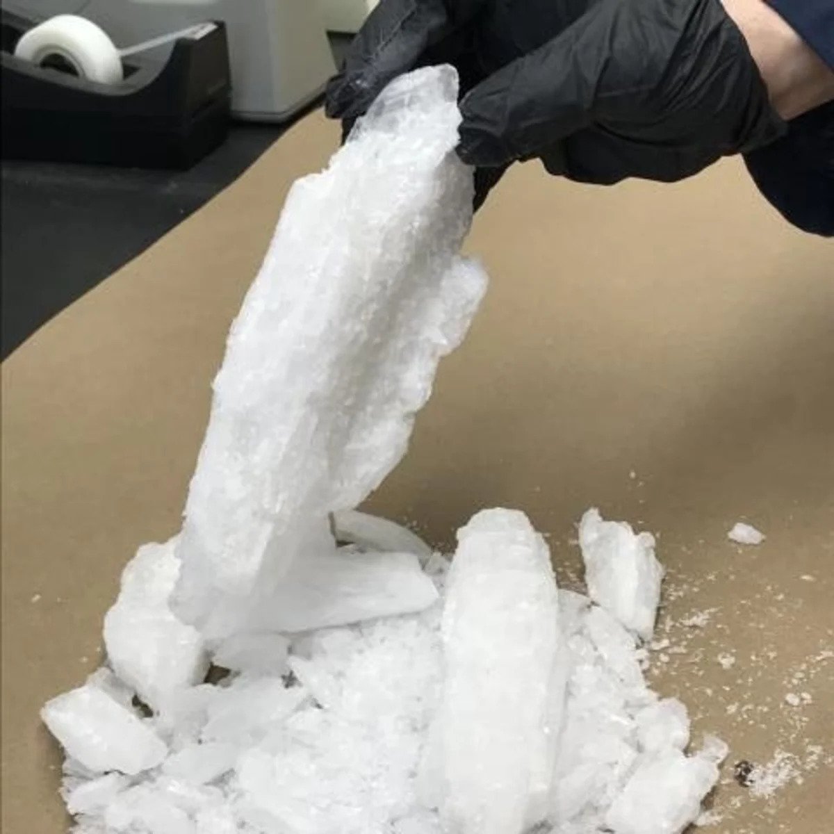 Crystal meth is shown in this photo provided by the U.S. Drug Enforcement Administration.